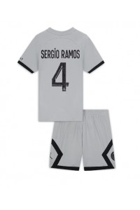 Fotbalové Dres Paris Saint-Germain Sergio Ramos #4 Dětské Venkovní Oblečení 2022-23 Krátký Rukáv (+ trenýrky)